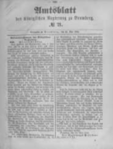 Amtsblatt der K&ouml;niglichen Preussischen Regierung zu Bromberg. 1893.05.25 No.21