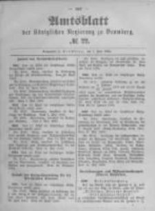Amtsblatt der K&ouml;niglichen Preussischen Regierung zu Bromberg. 1893.06.01 No.22