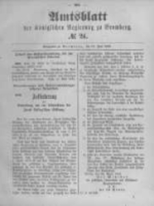 Amtsblatt der K&ouml;niglichen Preussischen Regierung zu Bromberg. 1893.06.15 No.24
