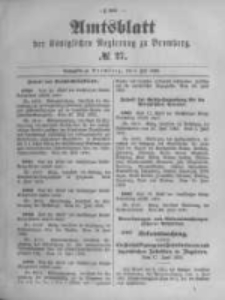 Amtsblatt der K&ouml;niglichen Preussischen Regierung zu Bromberg. 1893.07.06 No.27
