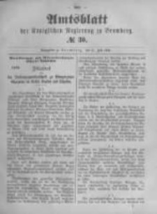 Amtsblatt der K&ouml;niglichen Preussischen Regierung zu Bromberg. 1893.07.27 No.30