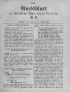 Amtsblatt der K&ouml;niglichen Preussischen Regierung zu Bromberg. 1893.08.03 No.31