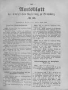 Amtsblatt der K&ouml;niglichen Preussischen Regierung zu Bromberg. 1893.08.17 No.33