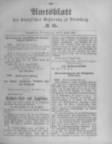 Amtsblatt der K&ouml;niglichen Preussischen Regierung zu Bromberg. 1893.08.31 No.35