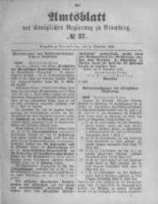 Amtsblatt der K&ouml;niglichen Preussischen Regierung zu Bromberg. 1893.09.14 No.37