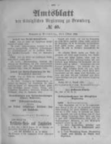 Amtsblatt der K&ouml;niglichen Preussischen Regierung zu Bromberg. 1893.10.05 No.40