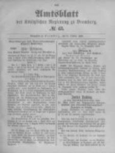 Amtsblatt der K&ouml;niglichen Preussischen Regierung zu Bromberg. 1893.10.26 No.43