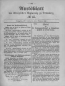 Amtsblatt der K&ouml;niglichen Preussischen Regierung zu Bromberg. 1893.11.09 No.45