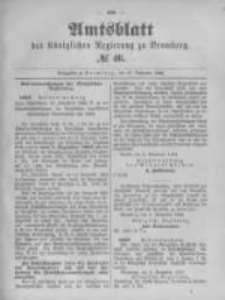 Amtsblatt der K&ouml;niglichen Preussischen Regierung zu Bromberg. 1893.11.16 No.46