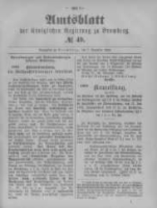 Amtsblatt der K&ouml;niglichen Preussischen Regierung zu Bromberg. 1893.12.07 No.49