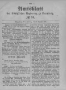 Amtsblatt der K&ouml;niglichen Preussischen Regierung zu Bromberg. 1893.12.21 No.51
