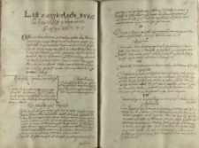 List o artykułach synodu lowickiego y odpor na nie z Piotrkowa 07 nowego lata 1607