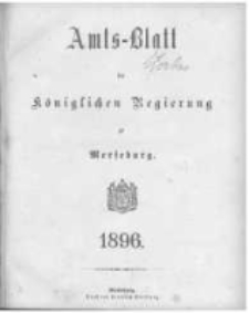 Amtsblatt der Königlichen Regierung zu Merseburg. 1896.01.04 stück 1