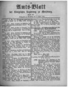 Amtsblatt der K&ouml;niglichen Regierung zu Merseburg. 1896.04.11 st&uuml;ck 15