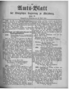Amtsblatt der K&ouml;niglichen Regierung zu Merseburg. 1896.04.25 st&uuml;ck 17