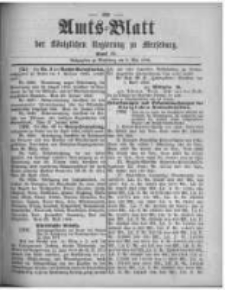 Amtsblatt der K&ouml;niglichen Regierung zu Merseburg. 1896.05.09 st&uuml;ck 19