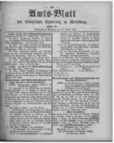 Amtsblatt der K&ouml;niglichen Regierung zu Merseburg. 1896.08.15 st&uuml;ck 33