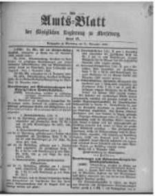 Amtsblatt der K&ouml;niglichen Regierung zu Merseburg. 1896.11.21 st&uuml;ck 47