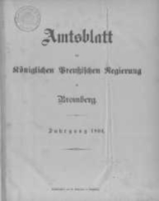 Amtsblatt der K&ouml;niglichen Preussischen Regierung zu Bromberg. 1894.01.04 No.1