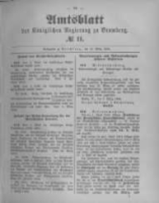 Amtsblatt der K&ouml;niglichen Preussischen Regierung zu Bromberg. 1894.03.15 No.11