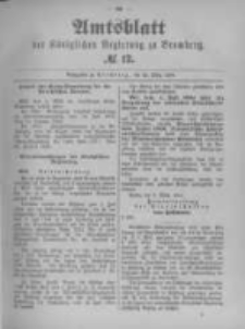 Amtsblatt der K&ouml;niglichen Preussischen Regierung zu Bromberg. 1894.03.22 No.12