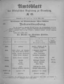 Amtsblatt der K&ouml;niglichen Preussischen Regierung zu Bromberg. 1894.03.29 No.13