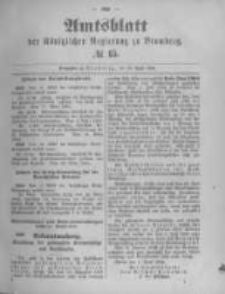 Amtsblatt der K&ouml;niglichen Preussischen Regierung zu Bromberg. 1894.04.12 No.15