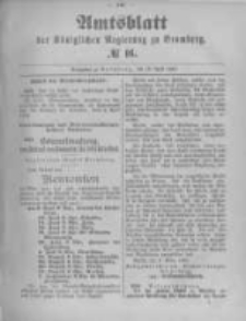 Amtsblatt der K&ouml;niglichen Preussischen Regierung zu Bromberg. 1894.04.19 No.16