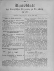 Amtsblatt der K&ouml;niglichen Preussischen Regierung zu Bromberg. 1894.04.26 No.17
