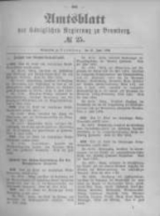 Amtsblatt der K&ouml;niglichen Preussischen Regierung zu Bromberg. 1894.06.21 No.25