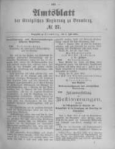 Amtsblatt der K&ouml;niglichen Preussischen Regierung zu Bromberg. 1894.07.05 No.27