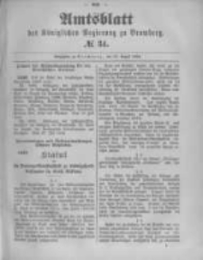 Amtsblatt der K&ouml;niglichen Preussischen Regierung zu Bromberg. 1894.08.23 No.34