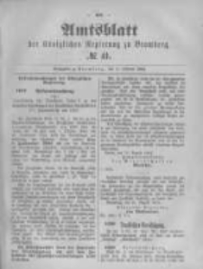 Amtsblatt der K&ouml;niglichen Preussischen Regierung zu Bromberg. 1894.10.11 No.41