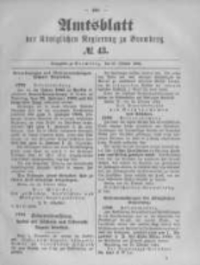 Amtsblatt der K&ouml;niglichen Preussischen Regierung zu Bromberg. 1894.10.25 No.43