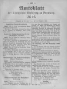 Amtsblatt der K&ouml;niglichen Preussischen Regierung zu Bromberg. 1894.11.15 No.46