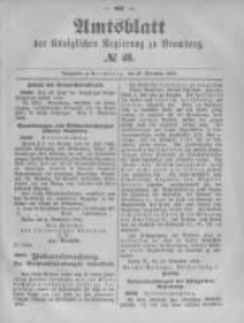 Amtsblatt der K&ouml;niglichen Preussischen Regierung zu Bromberg. 1894.11.29 No.48