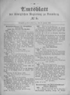Amtsblatt der K&ouml;niglichen Preussischen Regierung zu Bromberg. 1896.01.30 No.5