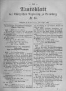 Amtsblatt der K&ouml;niglichen Preussischen Regierung zu Bromberg. 1896.04.02 No.14