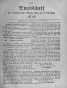 Amtsblatt der K&ouml;niglichen Preussischen Regierung zu Bromberg. 1896.04.09 No.15