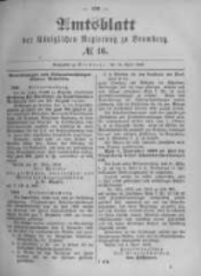 Amtsblatt der K&ouml;niglichen Preussischen Regierung zu Bromberg. 1896.04.16 No.16