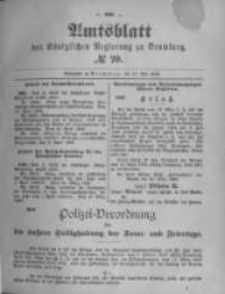 Amtsblatt der K&ouml;niglichen Preussischen Regierung zu Bromberg. 1896.05.13 No.20