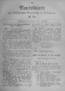 Amtsblatt der K&ouml;niglichen Preussischen Regierung zu Bromberg. 1896.06.11 No.24