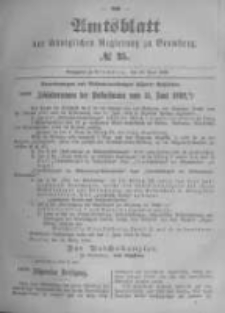 Amtsblatt der Königlichen Preussischen Regierung zu Bromberg. 1896.06.18 No.25