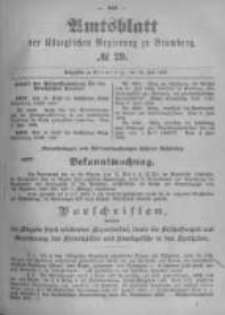 Amtsblatt der K&ouml;niglichen Preussischen Regierung zu Bromberg. 1896.07.16 No.29
