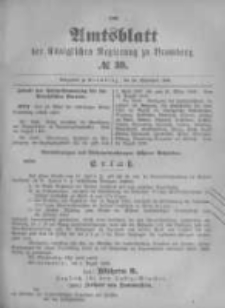 Amtsblatt der K&ouml;niglichen Preussischen Regierung zu Bromberg. 1896.09.24 No.39