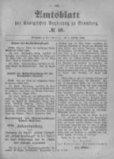 Amtsblatt der K&ouml;niglichen Preussischen Regierung zu Bromberg. 1896.10.01 No.40
