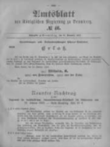 Amtsblatt der K&ouml;niglichen Preussischen Regierung zu Bromberg. 1896.11.12 No.46