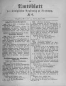 Amtsblatt der K&ouml;niglichen Preussischen Regierung zu Bromberg. 1897.02.11 No.6
