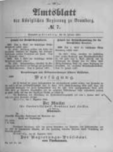 Amtsblatt der K&ouml;niglichen Preussischen Regierung zu Bromberg. 1897.02.18 No.7