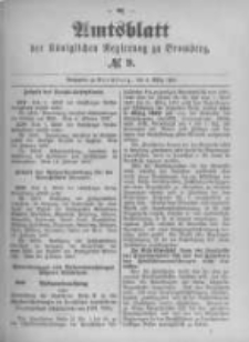 Amtsblatt der K&ouml;niglichen Preussischen Regierung zu Bromberg. 1897.03.04 No.9